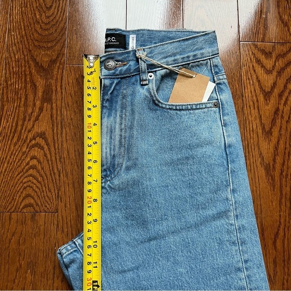 [NWT] APC Jean Standard Blue Clair Slim Straight High Rise Denim Jeans - Sz 25 - Picture 13 of 15